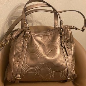 COACH 15276  Embossed Leather Alex Satchel Bag